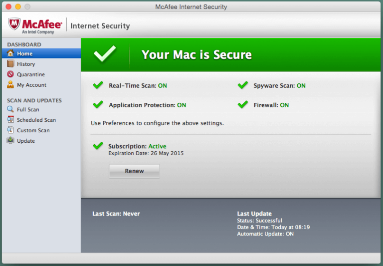mcafee download for mac